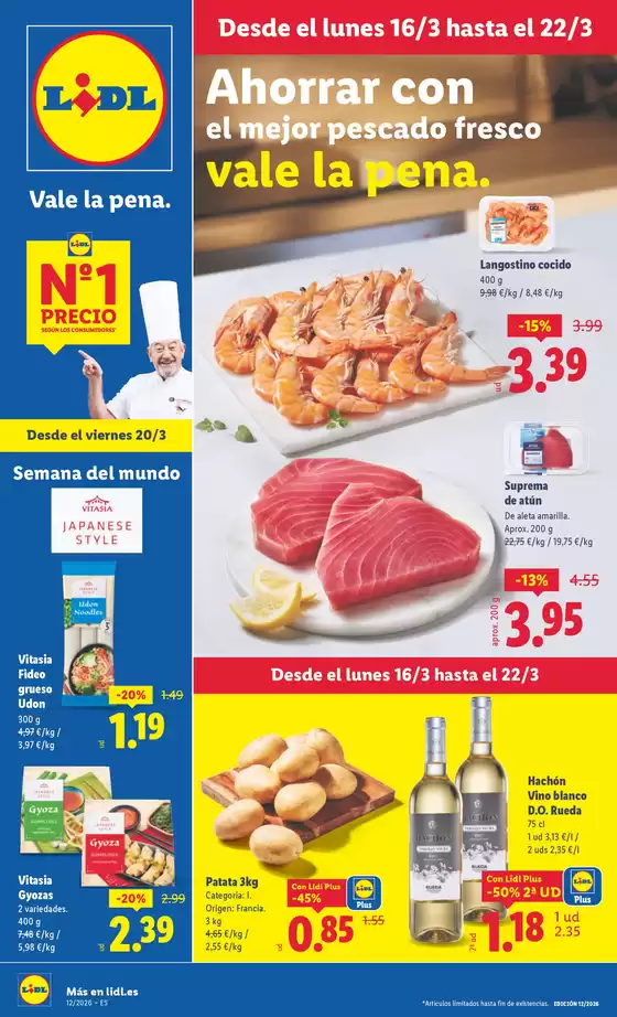 Catálogo Lidl en Grado | № 1 PRECIO - Ofertas válidas del 16/03 al 22/03 | 2026-03-16T00:00:00.000Z - 2026-03-22T00:00:00.000Z