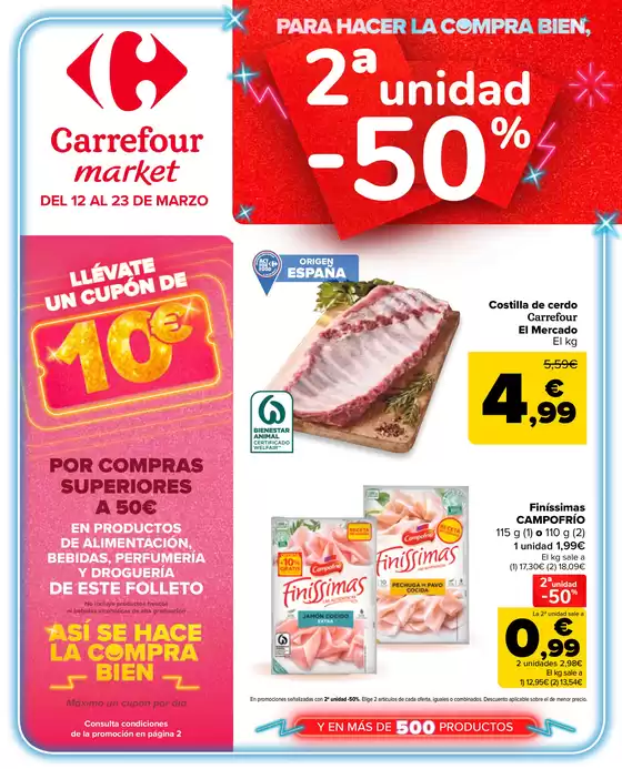Catálogo Carrefour Market en Aiguaviva | 2° unidad al 50% | 2026-03-12T00:00:00.000Z - 2026-03-23T00:00:00.000Z