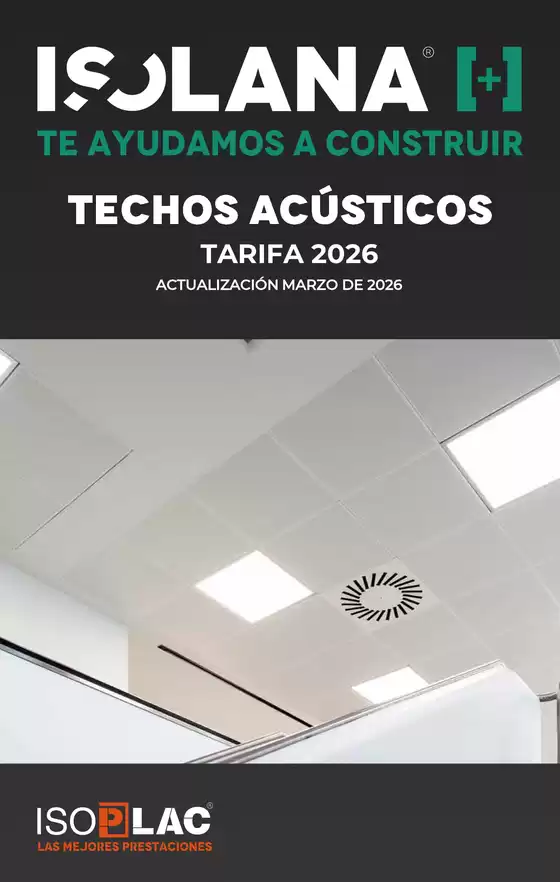 Catálogo Isolana en Zumarraga | Techos Acústicos Tarifa 2026 | 2026-03-01T00:00:00.000Z - 2026-12-31T00:00:00.000Z