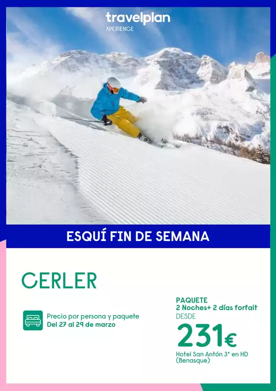 Catálogo Travelplan en Castellón de la Plana | Travelplan Cerler - Benasque | 2026-03-27T00:00:00.000Z - 2026-03-29T00:00:00.000Z