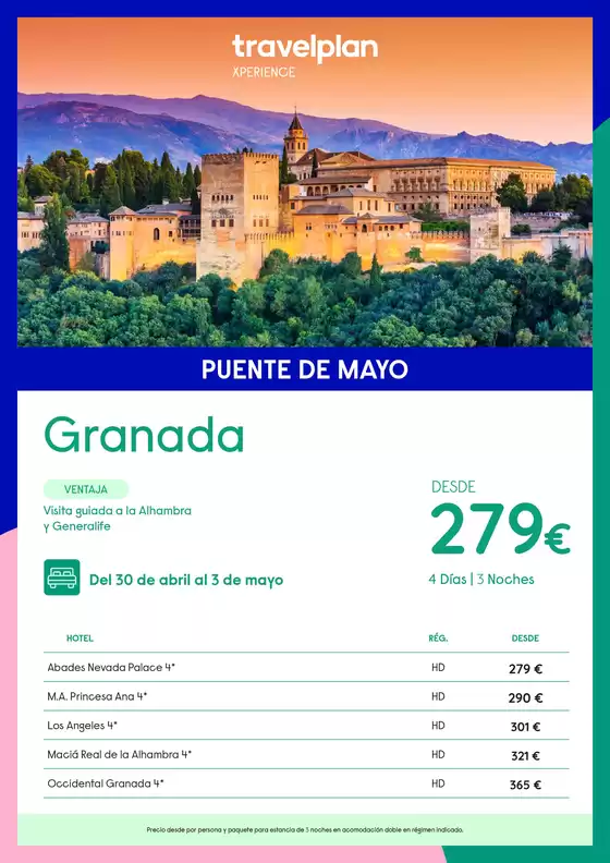 Catálogo Travelplan en San Sebastián de los Reyes | Travelplan Granada | 2026-04-30T00:00:00.000Z - 2026-05-03T00:00:00.000Z