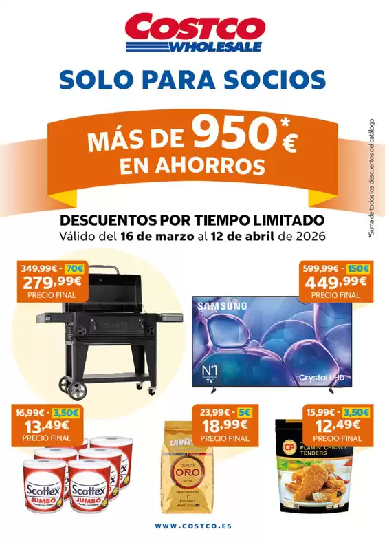 Catálogo Costco en Blanca | Válido del 16 de marzo al 12 de abril de 2026 | 2026-03-16T00:00:00.000Z - 2026-04-12T00:00:00.000Z