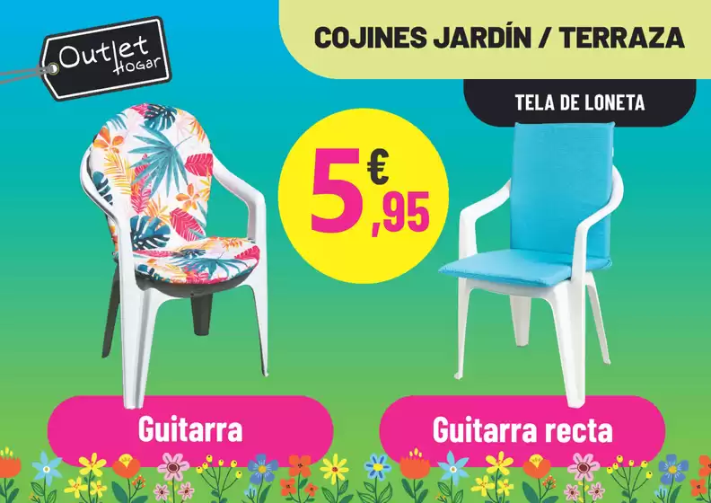 Catálogo Outlet Hogar en Almendralejo | Cojines jardin / terraza | 2026-03-17T00:00:00.000Z - 2026-04-09T00:00:00.000Z