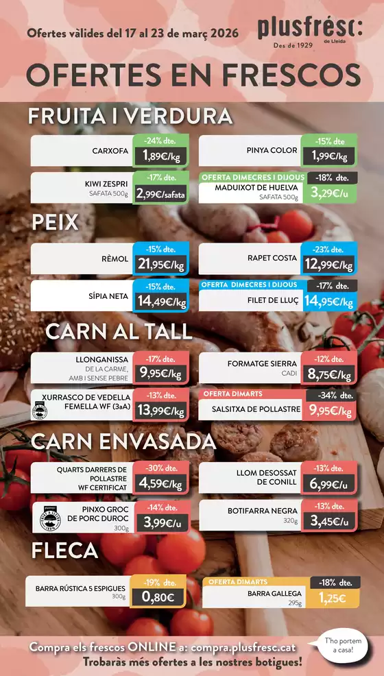 Catálogo Plusfresc | Ofertes vàlides del 17 al 23 de març 2026 | 2026-03-17T00:00:00.000Z - 2026-03-23T00:00:00.000Z