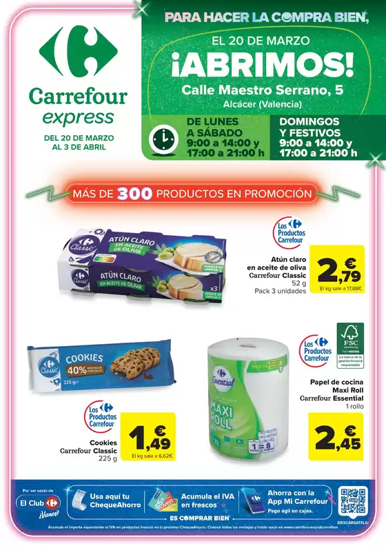 Catálogo Carrefour Express en Alcarràs | Del 20 de marzo al 3 de abril | 2026-03-20T00:00:00.000Z - 2026-04-03T00:00:00.000Z