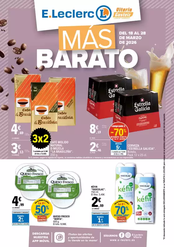Catálogo E.Leclerc en Arcos de la Frontera | Más Barto | 2026-03-18T00:00:00.000Z - 2026-03-28T00:00:00.000Z