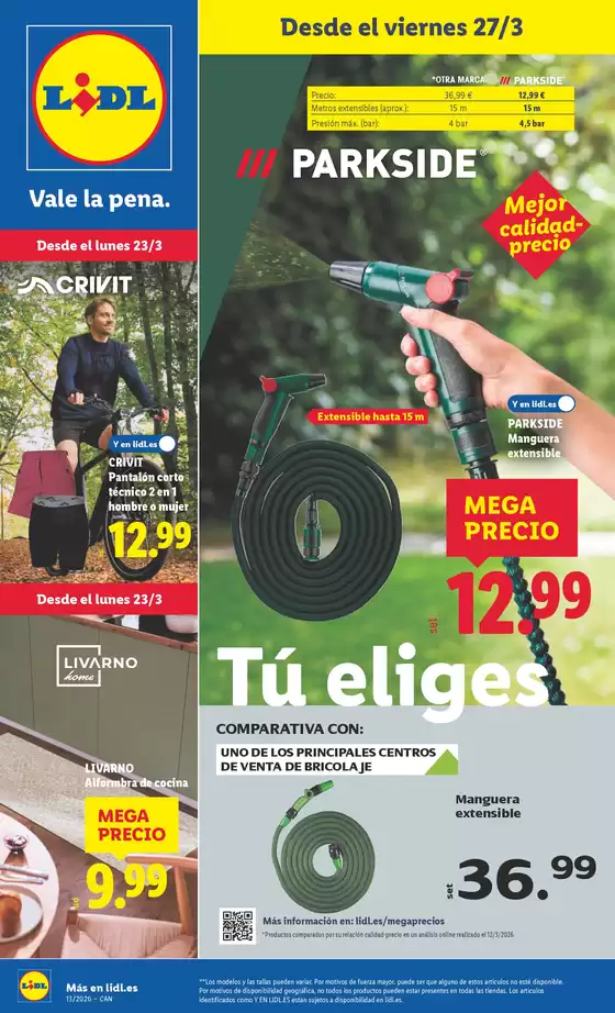 Catálogo Lidl en San Miguel de Abona | ¡Bazar Lidl! Ofertas válidas del 23/03 al 29/03 | 2026-03-23T00:00:00.000Z - 2026-03-29T00:00:00.000Z