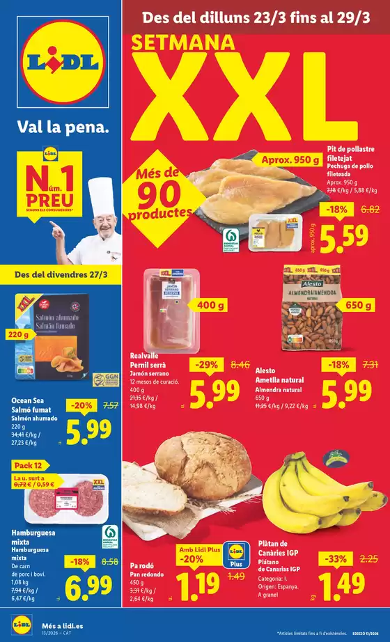Catálogo Lidl en Vic | № 1 PRECIO - Ofertas válidas del 23/03 al 29/03 | 2026-03-23T00:00:00.000Z - 2026-03-29T00:00:00.000Z