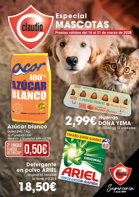 Catálogo Claudio en Vilamalla | Precios válidos del 18 al 31 de marzo de 2026 | 2026-03-18T00:00:00.000Z - 2026-03-31T00:00:00.000Z