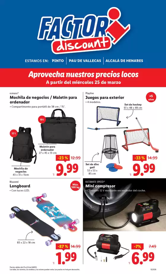 Catálogo FACTORI discount en Vilanova del Camí | Factori discount - Ofertas válidas del 23/03 al 29/03 | 2026-03-25T00:00:00.000Z - 2026-03-30T00:00:00.000Z