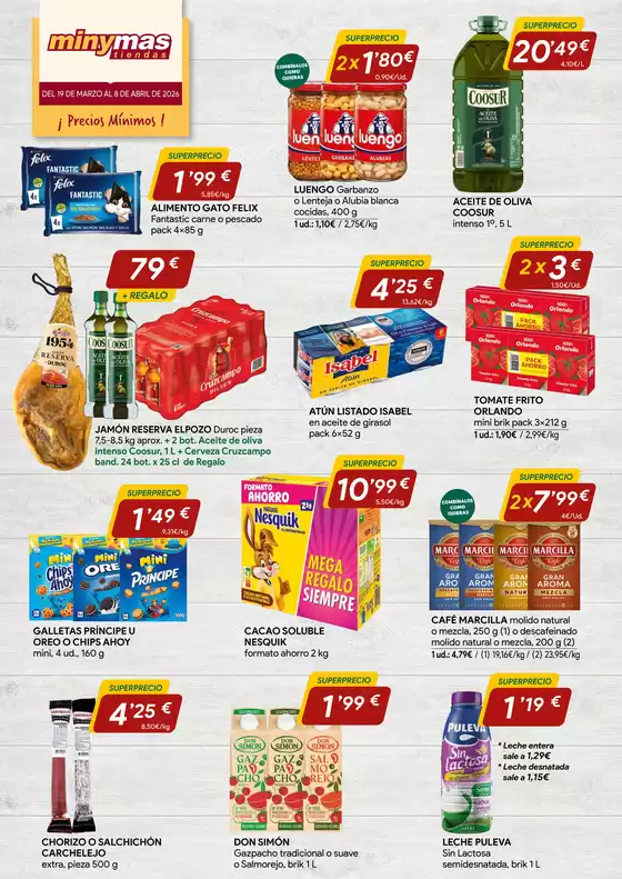 Catálogo minymas en Madrid | Del 19 de marzo al 8 de abril de 2026 | 2026-03-19T00:00:00.000Z - 2026-04-08T00:00:00.000Z