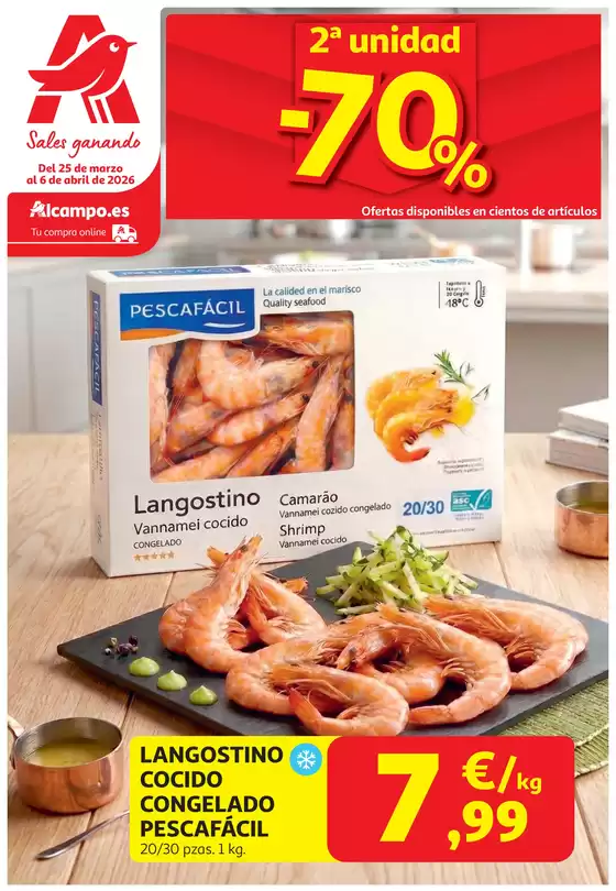 Catálogo Alcampo en Utrillas | Alcampo Superstore - 2ª udad -70% | 2026-03-25T00:00:00.000Z - 2026-04-06T00:00:00.000Z