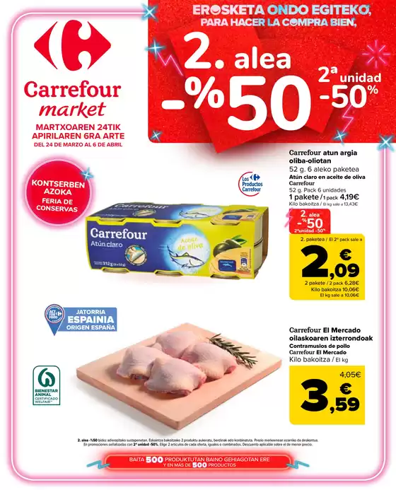 Catálogo Carrefour Market en Neda | 2. alea -50% | 2026-03-24T00:00:00.000Z - 2026-04-06T00:00:00.000Z