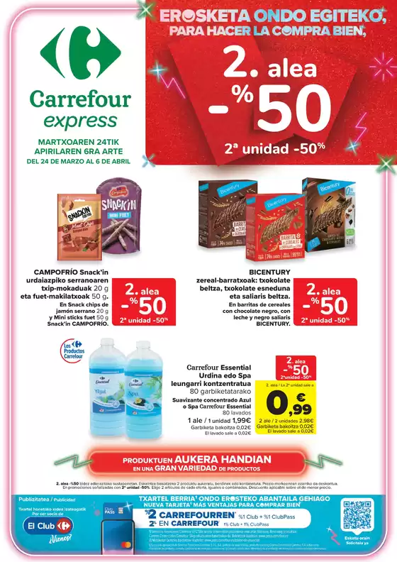 Catálogo Carrefour Express en Santa Cruz de Tenerife | 2.alea -50% | 2026-03-24T00:00:00.000Z - 2026-04-06T00:00:00.000Z