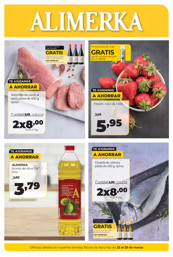 Catálogo Alimerka en Lora del Río | Ofertas válidas en nuestras tiendas físicas de Asturias del 23 al 29 de marzo | 2026-03-23T00:00:00.000Z - 2026-03-29T00:00:00.000Z