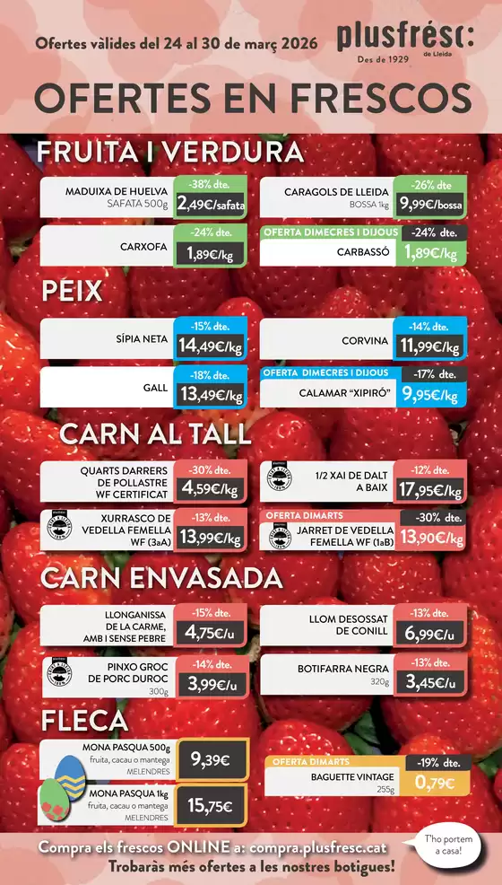 Catálogo Plusfresc en Porriño | Ofertes En Frescos | 2026-03-24T00:00:00.000Z - 2026-03-30T00:00:00.000Z