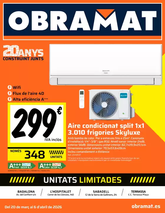 Catálogo Obramat en Torrent | Folleto Obramat Barcelona | 2026-03-20T00:00:00.000Z - 2026-04-06T00:00:00.000Z