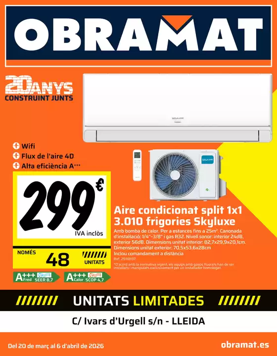 Catálogo Obramat en Torrent | Folleto Obramat Lleida | 2026-03-20T00:00:00.000Z - 2026-04-06T00:00:00.000Z