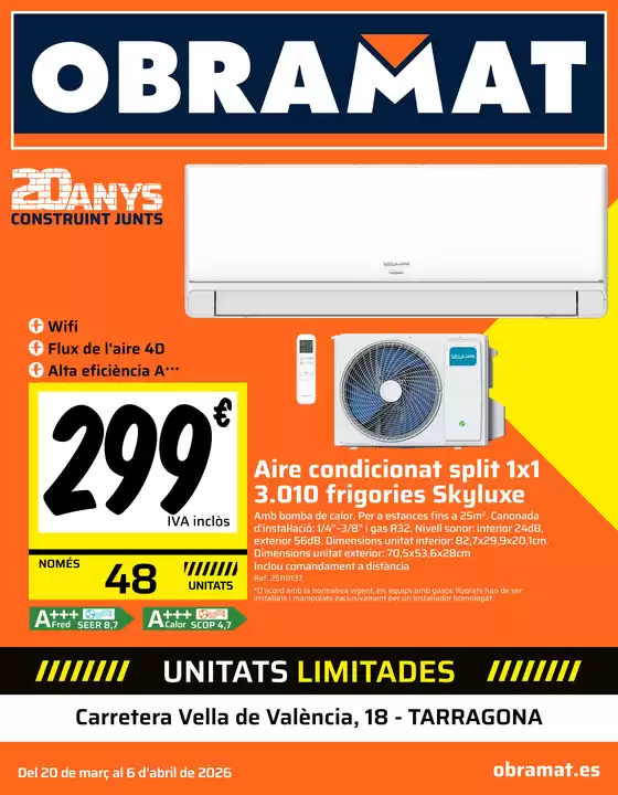 Catálogo Obramat en Torrent | Folleto Obramat Tarragona | 2026-03-20T00:00:00.000Z - 2026-04-06T00:00:00.000Z