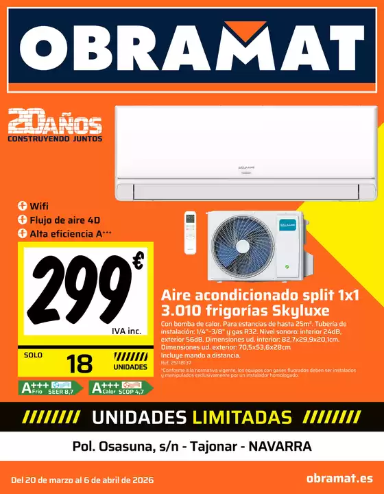 Catálogo Obramat en Torrent | Folleto Obramat Pamplona | 2026-03-20T00:00:00.000Z - 2026-04-06T00:00:00.000Z