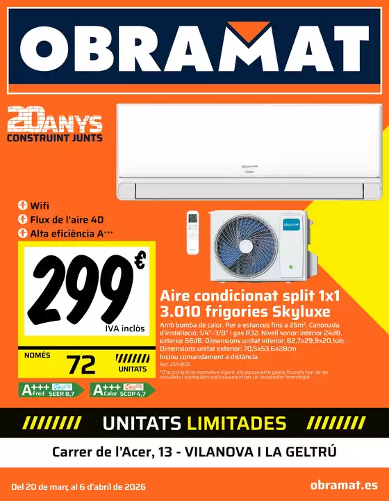Catálogo Obramat en Torrent | Folleto Obramat Vilanova | 2026-03-20T00:00:00.000Z - 2026-04-06T00:00:00.000Z
