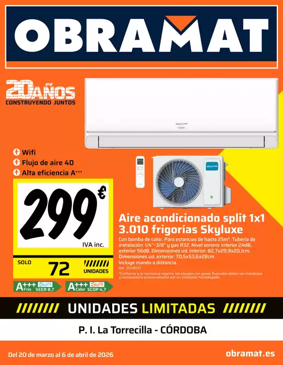 Catálogo Obramat en Torrent | Folleto Obramat Cordoba | 2026-03-20T00:00:00.000Z - 2026-04-06T00:00:00.000Z