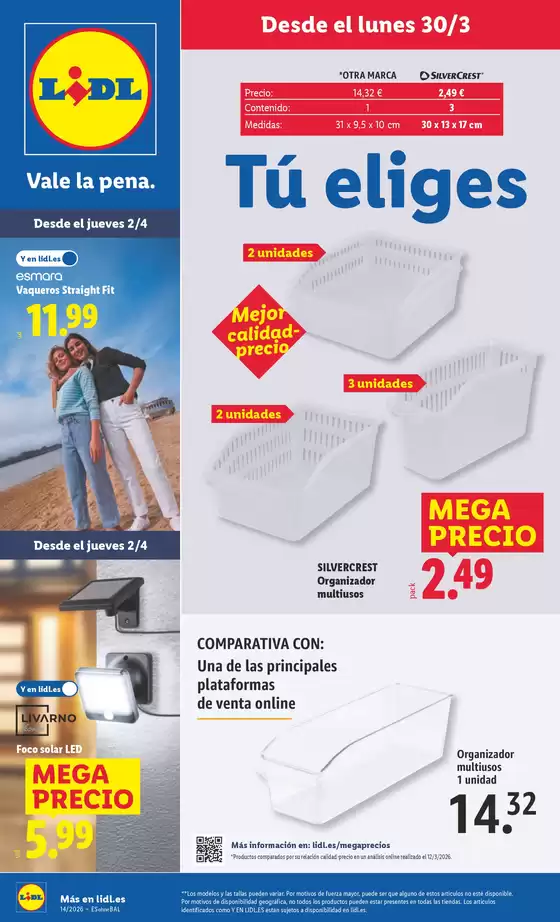 Catálogo Lidl en Madrid | ¡Bazar Lidl! Ofertas válidas del 30/03 al 05/04 | 2026-03-30T00:00:00.000Z - 2026-04-05T00:00:00.000Z