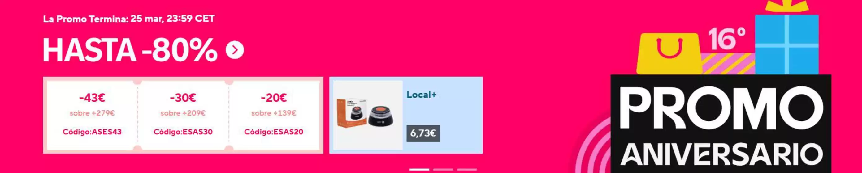 Catálogo Aliexpress en Las Palmas de Gran Canaria | Hasta -80% | 2026-03-24T00:00:00.000Z - 2026-03-25T00:00:00.000Z