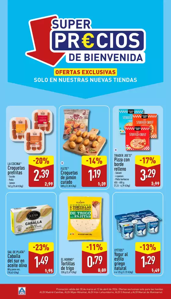 Catálogo ALDI en Sant Joan Despí | Super Precios de Bienvenida en nuestras nuevas tiendas | 2026-03-30T00:00:00.000Z - 2026-04-12T00:00:00.000Z