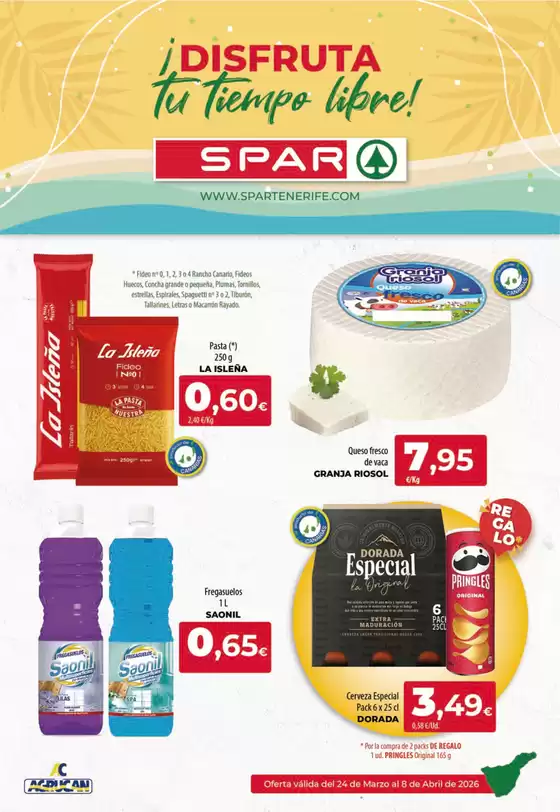 Catálogo Spar Tenerife en Lorca | Oferta válida del 24 de Marzo al 8 de Abril de 2026 | 2026-03-24T00:00:00.000Z - 2026-04-08T00:00:00.000Z
