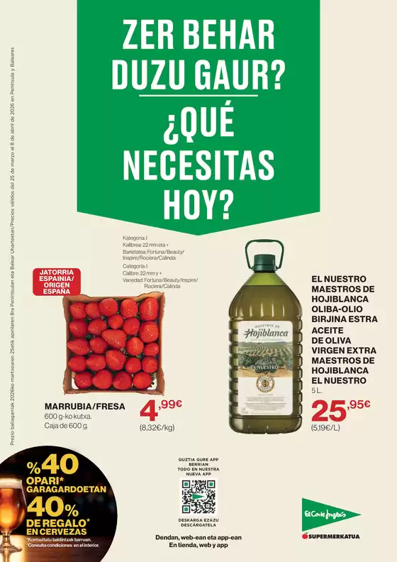 Catálogo El Corte Inglés en Arnedo | Zer Behar Duzu Gaur? | 2026-03-25T00:00:00.000Z - 2026-04-08T00:00:00.000Z