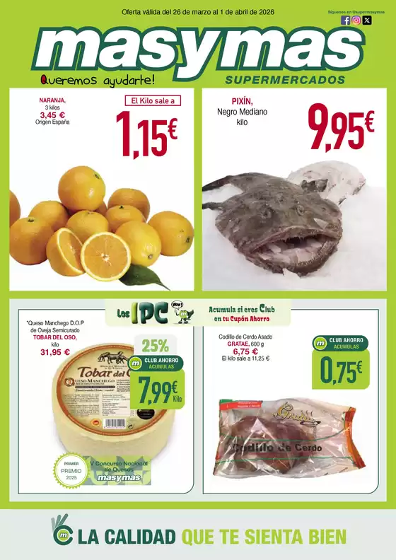 Catálogo Masymas | Oferta válida del 26 de marzo al 1 de abril de 2026 | 2026-03-26T00:00:00.000Z - 2026-04-01T00:00:00.000Z