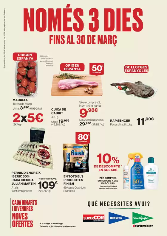 Catálogo Hipercor | Només 3 Dies | 2026-03-27T00:00:00.000Z - 2026-03-30T00:00:00.000Z
