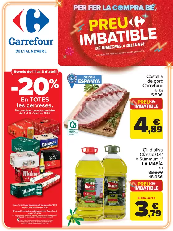 Catálogo Carrefour en L'Hospitalet de Llobregat | PRECIO IMBATIBLE | 2026-04-01T00:00:00.000Z - 2026-04-06T00:00:00.000Z
