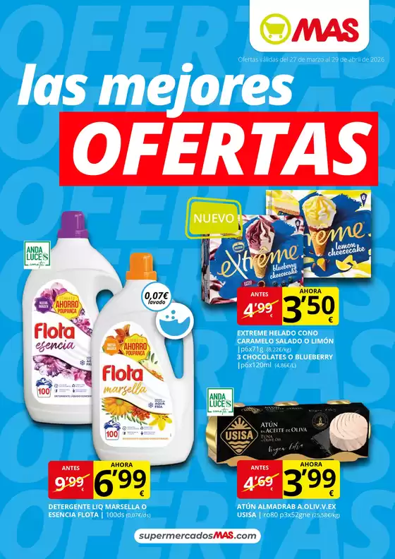Catálogo Supermercados MAS en Sueca | Las mejores ofertas | 2026-03-27T00:00:00.000Z - 2026-04-29T00:00:00.000Z