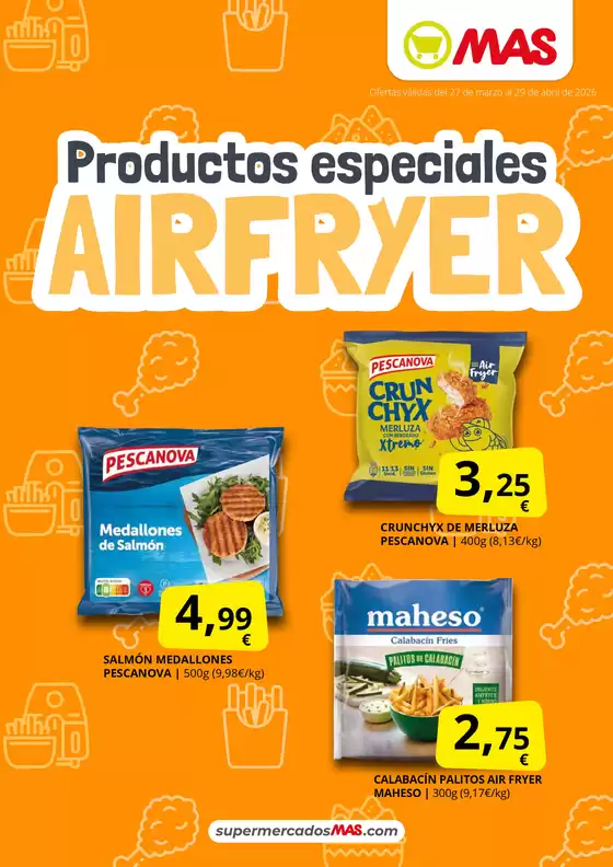 Catálogo Supermercados MAS en Sueca | Productos Especiales Airfryer | 2026-03-27T00:00:00.000Z - 2026-04-29T00:00:00.000Z