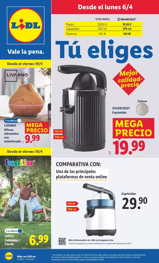 Catálogo Lidl en Benicarló | ¡Bazar Lidl! Ofertas válidas del 06/06 al 12/04 | 2026-04-06T00:00:00.000Z - 2026-04-12T00:00:00.000Z
