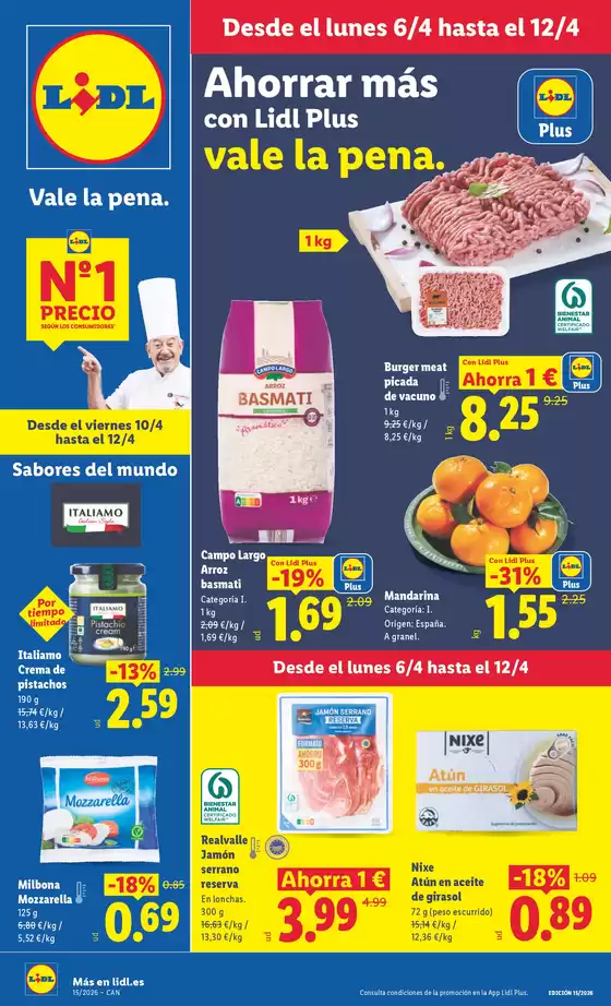 Catálogo Lidl en Llanos de Aridane | № 1 PRECIO - Ofertas válidas del 06/04 al 12/04 | 2026-04-06T00:00:00.000Z - 2026-04-12T00:00:00.000Z