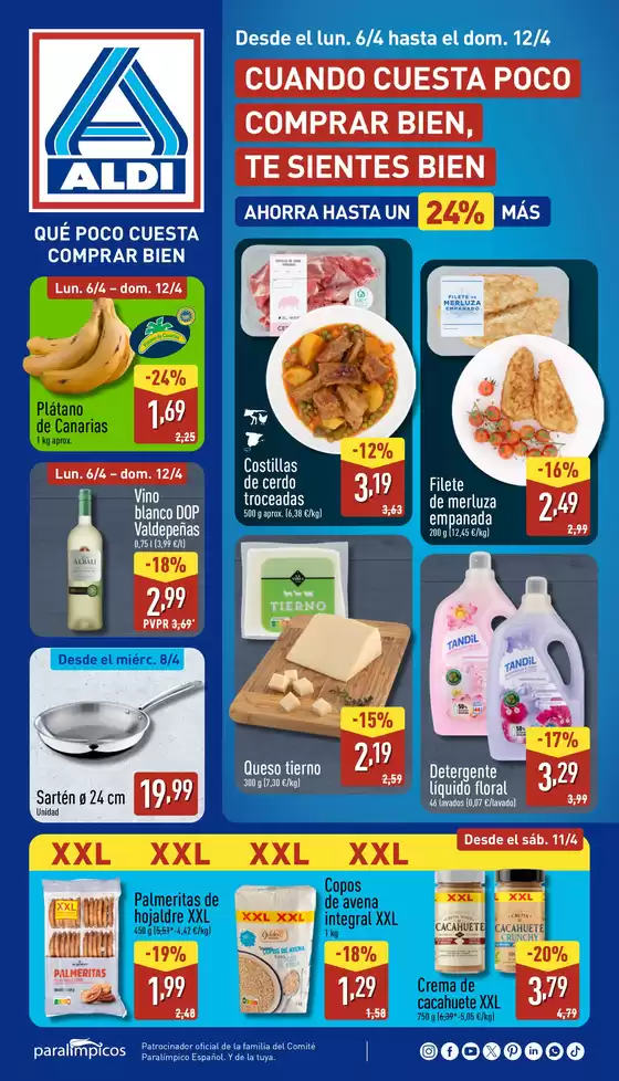 Catálogo ALDI en Albaida | Qué poco cuesta comprar bien | 2026-04-06T00:00:00.000Z - 2026-04-12T00:00:00.000Z