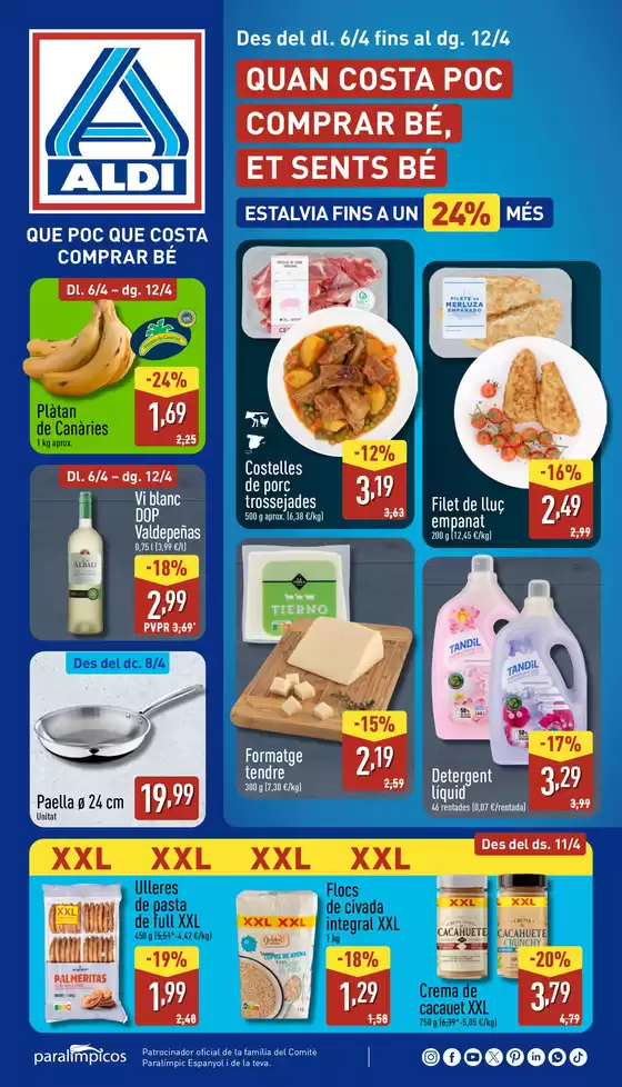 Catálogo ALDI en Granollers | Qué poco cuesta comprar bien | 2026-04-06T00:00:00.000Z - 2026-04-12T00:00:00.000Z