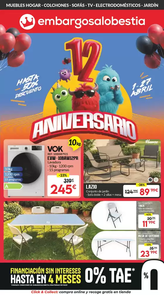 Catálogo Embargos a lo bestia | Folleto 12 Aniversario | 2026-04-01T00:00:00.000Z - 2026-04-27T00:00:00.000Z