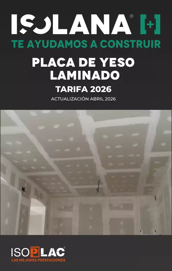 Catálogo Isolana en Barcelona | Placa De Yeso Laminado | 2026-04-01T00:00:00.000Z - 2026-12-31T00:00:00.000Z