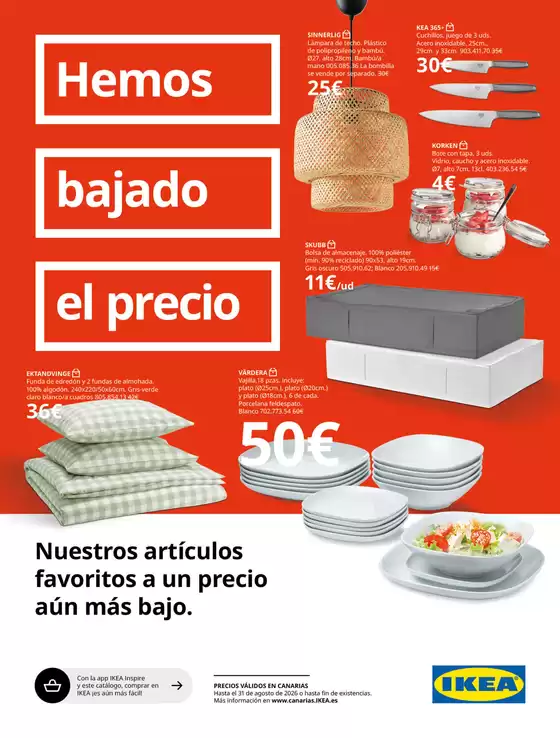 Catálogo IKEA en Sant Cugat del Vallès | Hemos bajado el precio | 2026-04-01T00:00:00.000Z - 2026-08-31T00:00:00.000Z