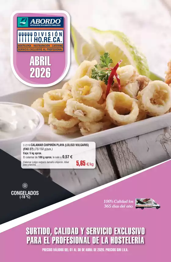 Catálogo Abordo en Puigcerda | Surtido, Calidad Y Servicio Exclusivo Para El Profesional De La Hostelería | 2026-04-01T00:00:00.000Z - 2026-04-30T00:00:00.000Z