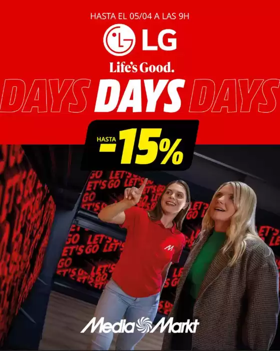 Catálogo MediaMarkt en Málaga | LG Days | 2026-04-01T00:00:00.000Z - 2026-04-05T00:00:00.000Z
