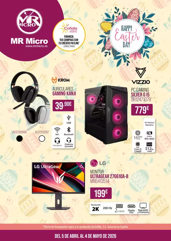 Catálogo MR Micro | Del 5 de abril al 4 de mayo de 2026 | 2026-04-05T00:00:00.000Z - 2026-05-04T00:00:00.000Z
