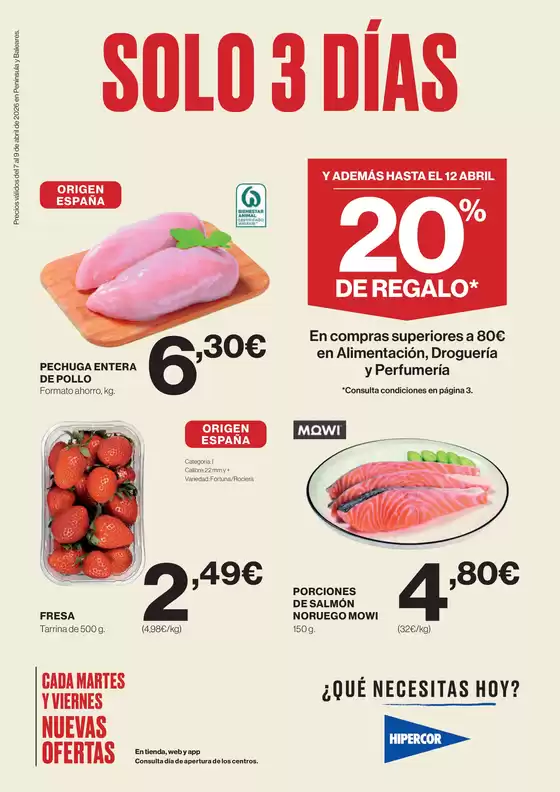 Catálogo Hipercor | Solo 3 Días | 2026-04-07T00:00:00.000Z - 2026-04-12T00:00:00.000Z