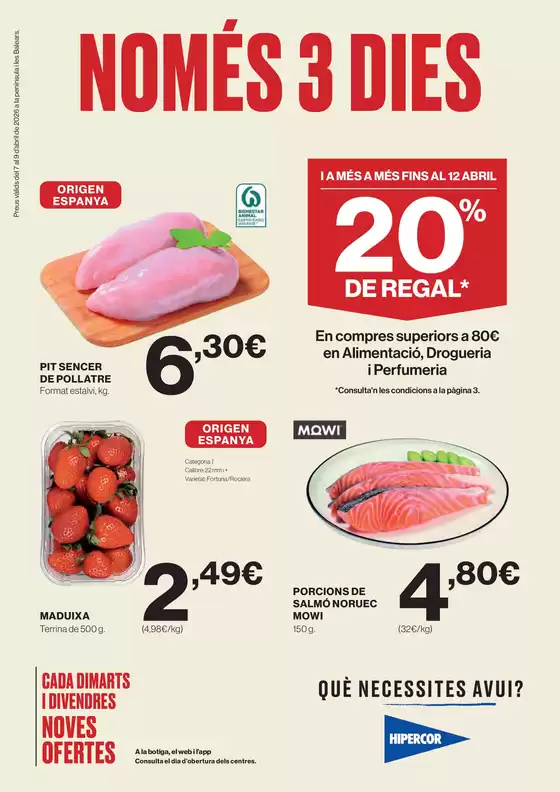 Catálogo Hipercor | Només 3 Dies | 2026-04-07T00:00:00.000Z - 2026-04-19T00:00:00.000Z