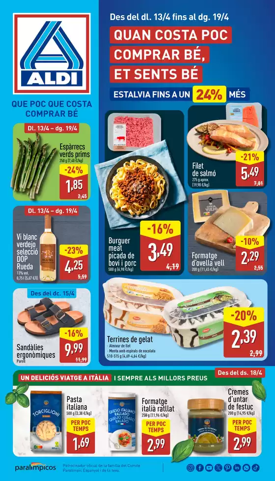 Catálogo ALDI en Barcelona | ¡Qué poco cuesta comprar bien! | 2026-04-13T00:00:00.000Z - 2026-04-19T00:00:00.000Z