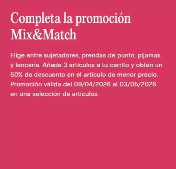 Catálogo Intimissimi | Promoción | 2026-04-09T00:00:00.000Z - 2026-05-03T00:00:00.000Z